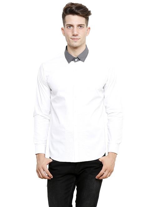 men long sleeved solid casual shirt - 21483164 - Standard Image - 0