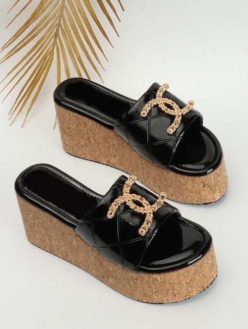 women black platforms wedge - 21483399 -  Standard Image - 0