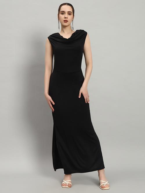 women solid cowl neck bodycon dress - 21483465 - Standard Image - 0
