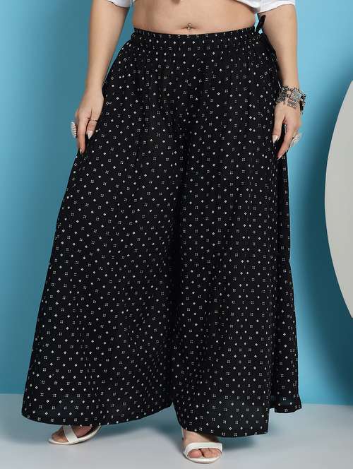 women printed cotton flared palazzo - 21483473 -  Standard Image - 0