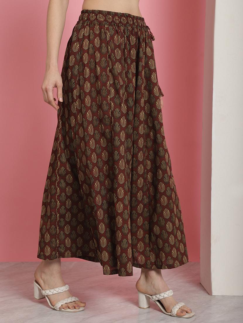women printed cotton flared palazzo - 21483475 - Standard Image - 2