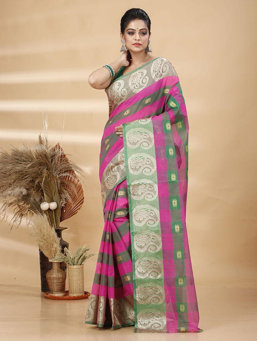 women self design tant saree - 21483502 - Standard Image - 2