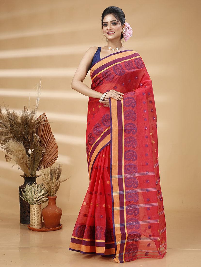women self design tant saree - 21483510 - Standard Image - 2