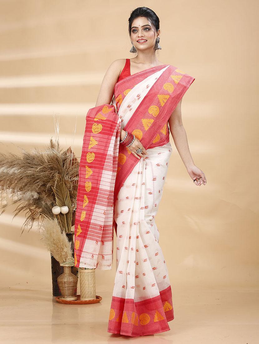 women self design tant saree - 21483522 - Standard Image - 2