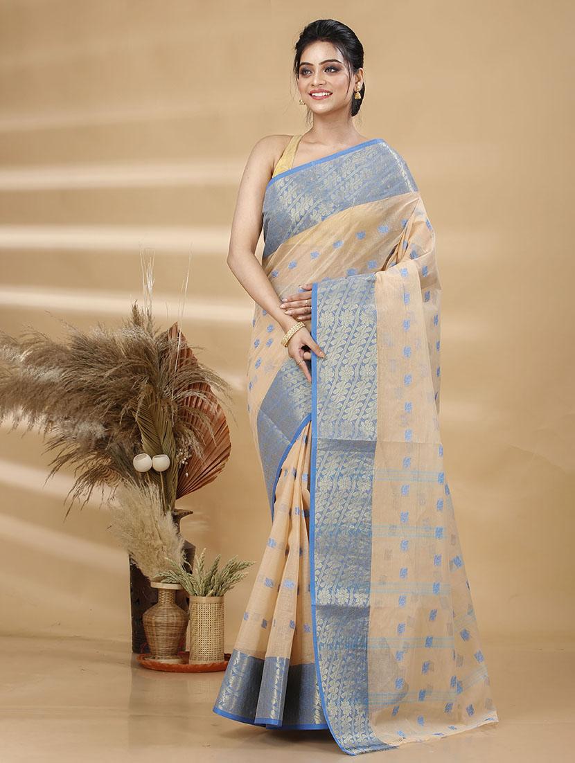 women self design tant saree - 21483540 -  Zoom Image - 0