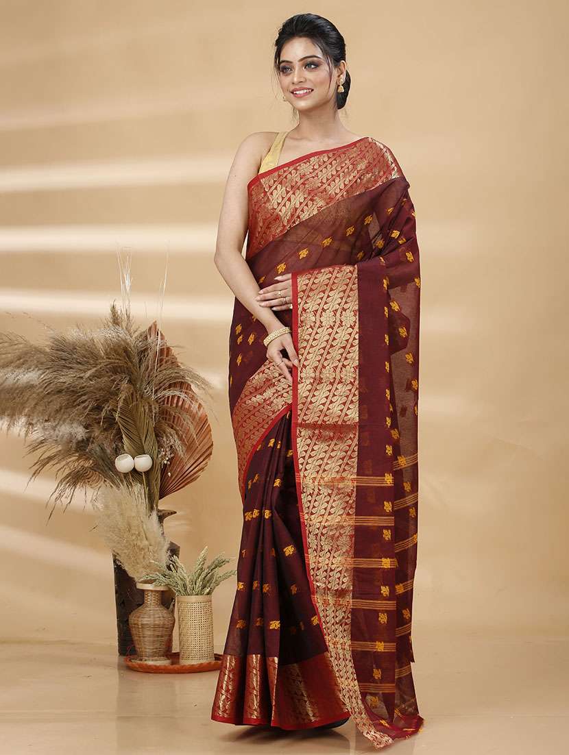 women self design tant saree - 21483542 -  Zoom Image - 0