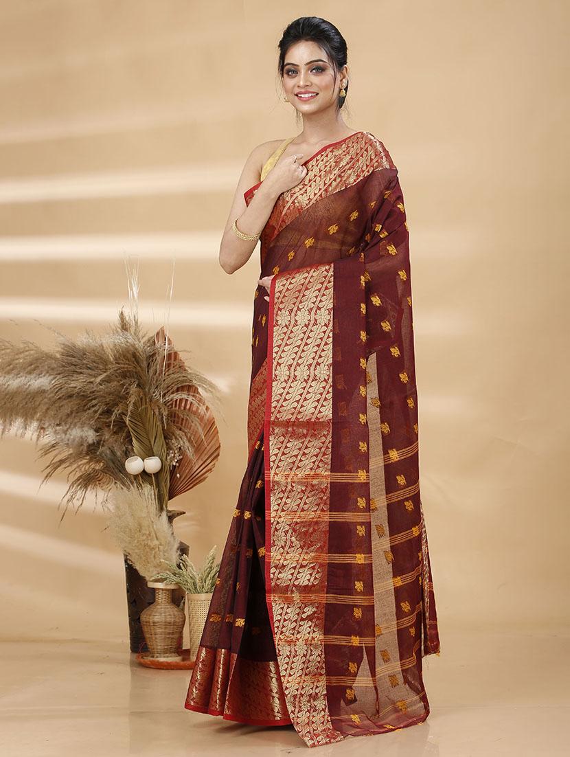 women self design tant saree - 21483542 - Standard Image - 2
