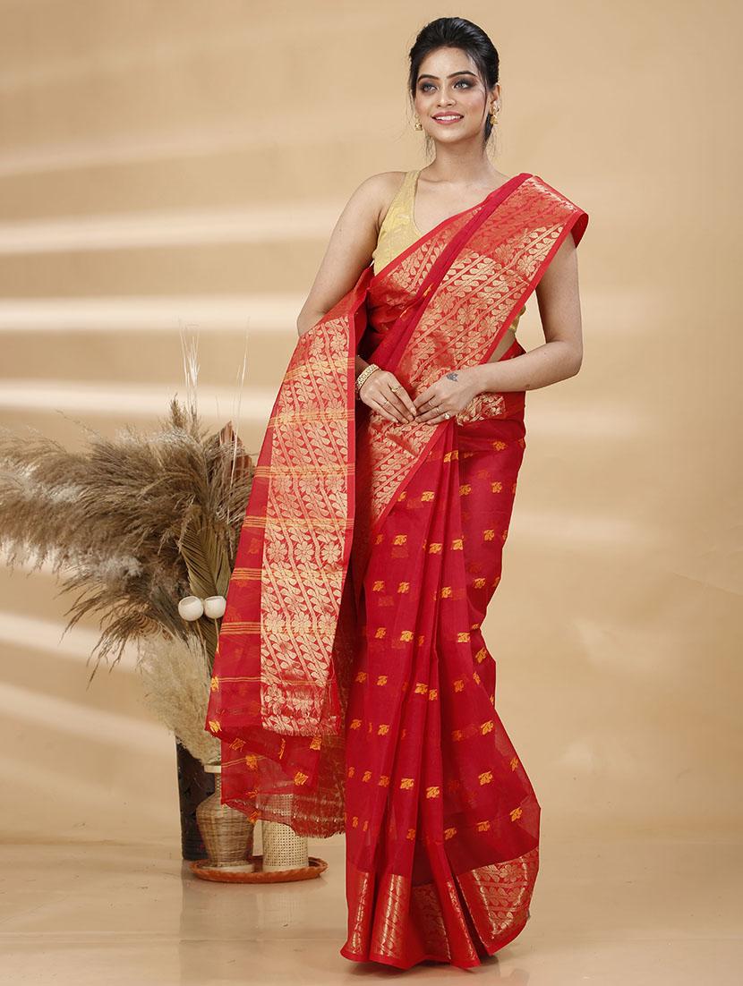 women self design tant saree - 21483543 - Standard Image - 2