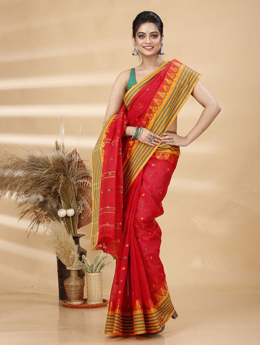 women self design tant saree - 21483548 - Standard Image - 2
