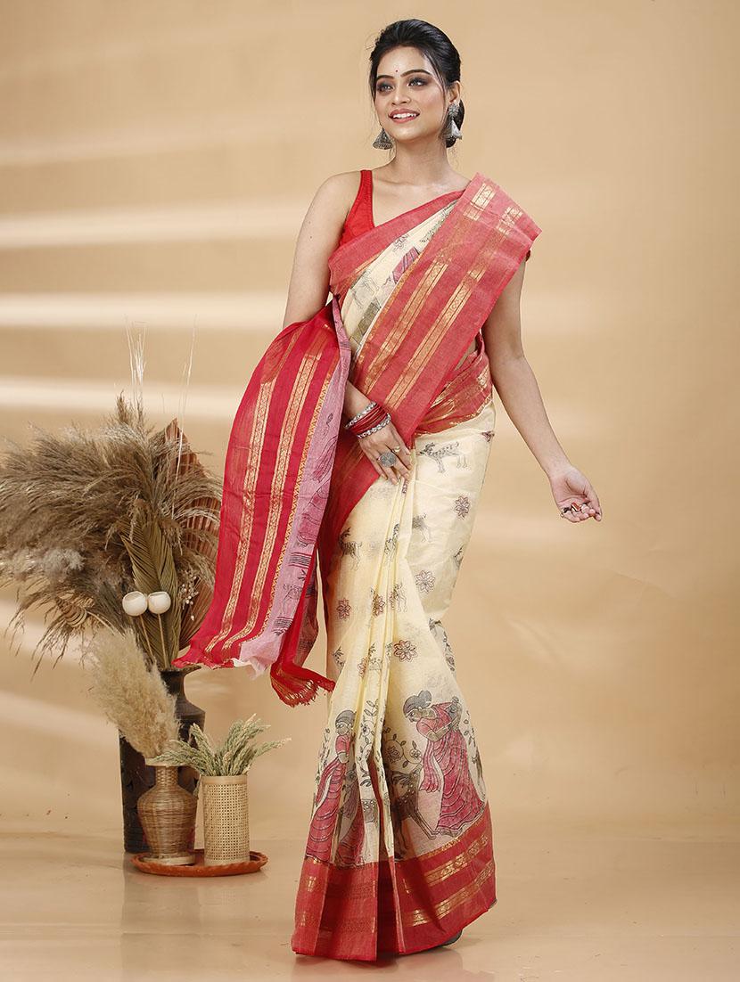 women self design tant saree - 21483555 - Standard Image - 2