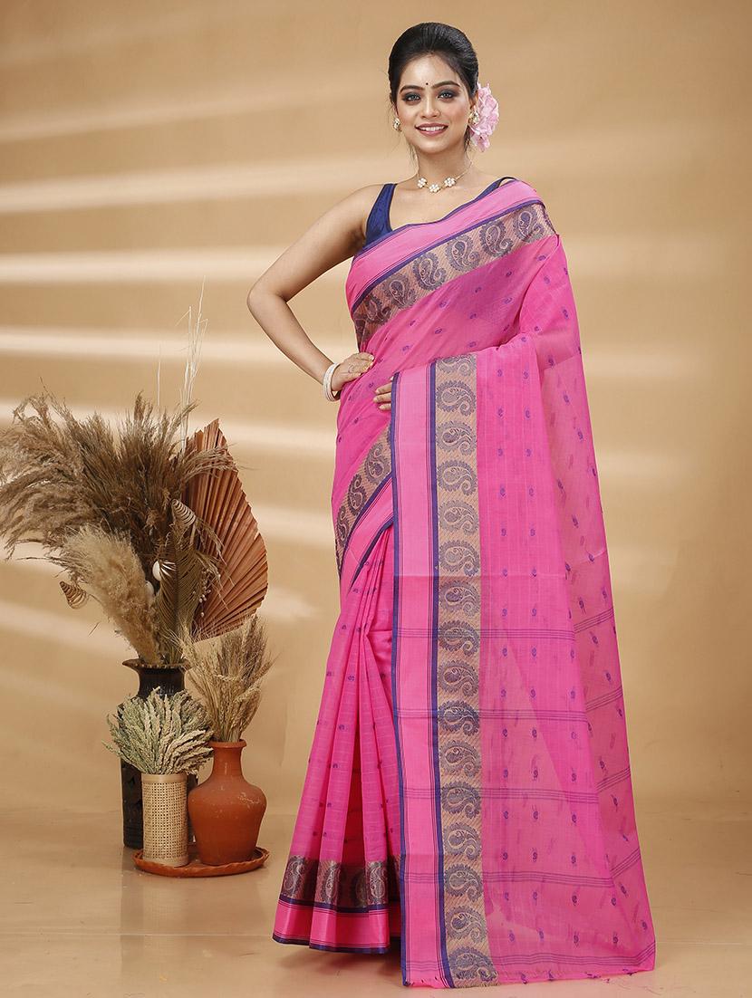 women self design tant saree - 21483562 - Zoom Image - 0