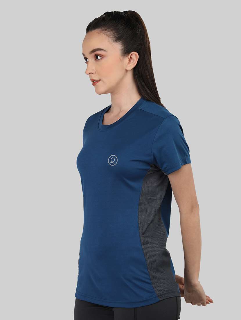 women blue polyester regular t-shirt - 21483956 -  Standard Image - 2