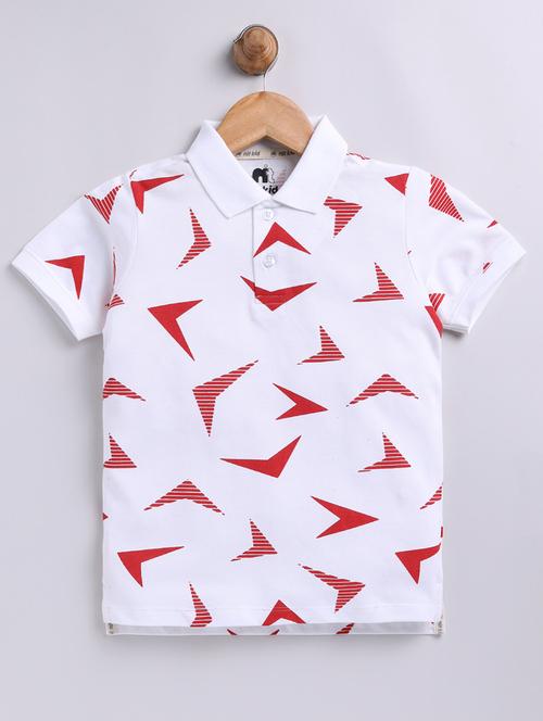 kids white cotton polo t-shirt - 21484092 - Standard Image - 0