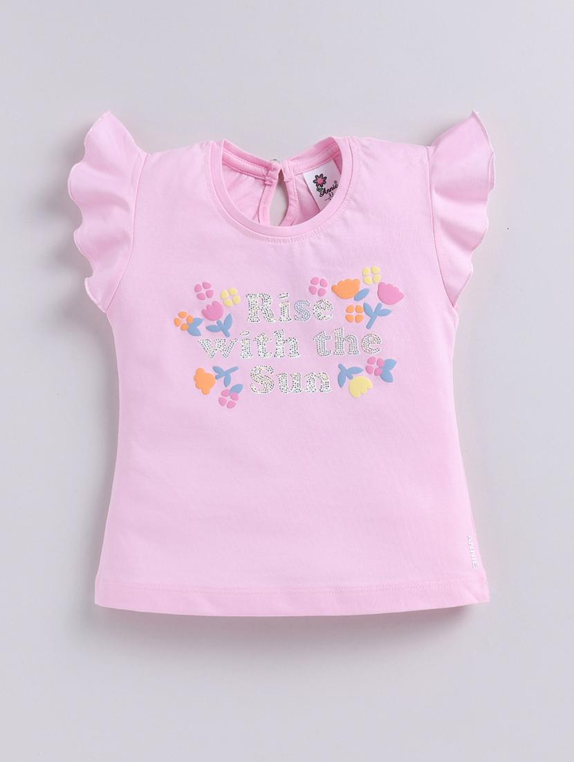 kids pink cotton printed shorts set - 21484418 - Standard Image - 2