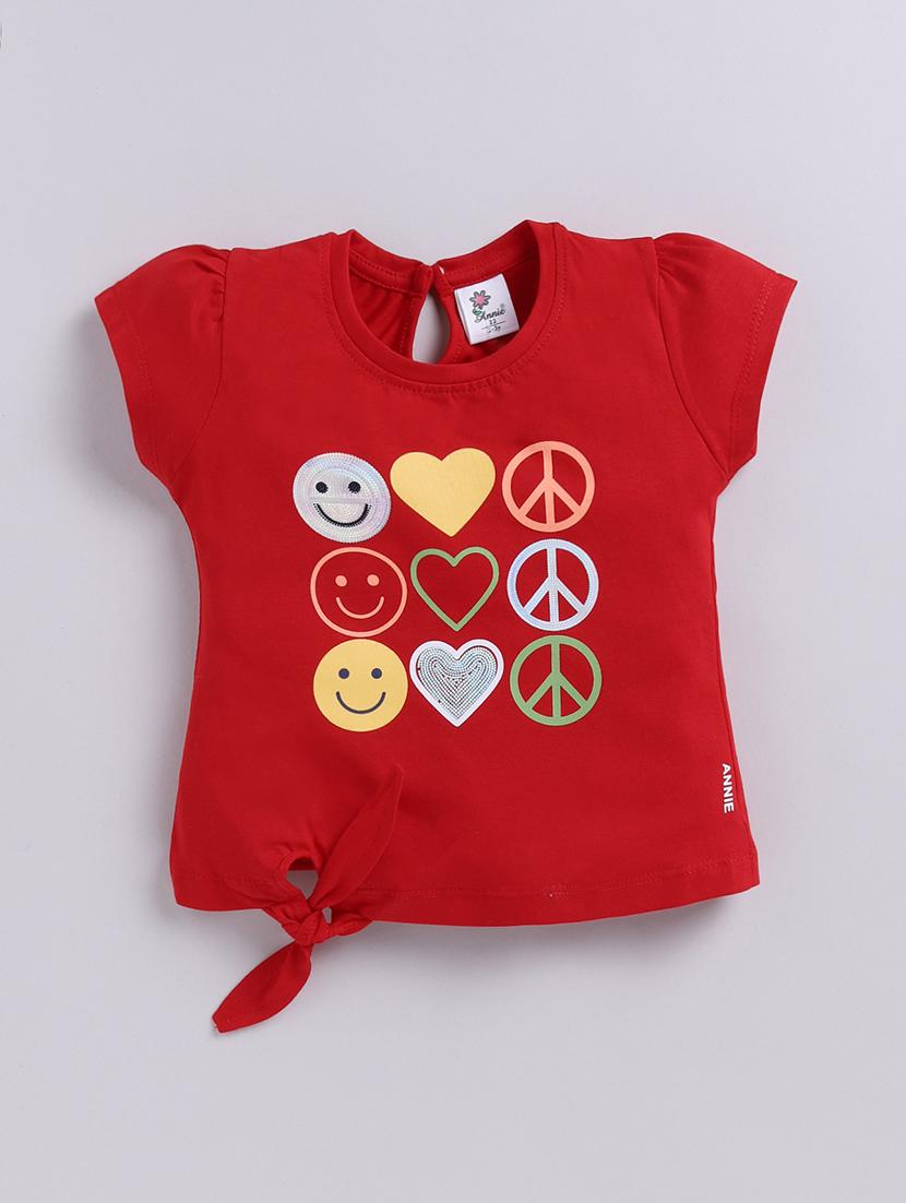 kids red cotton printed shorts set - 21484422 - Standard Image - 2