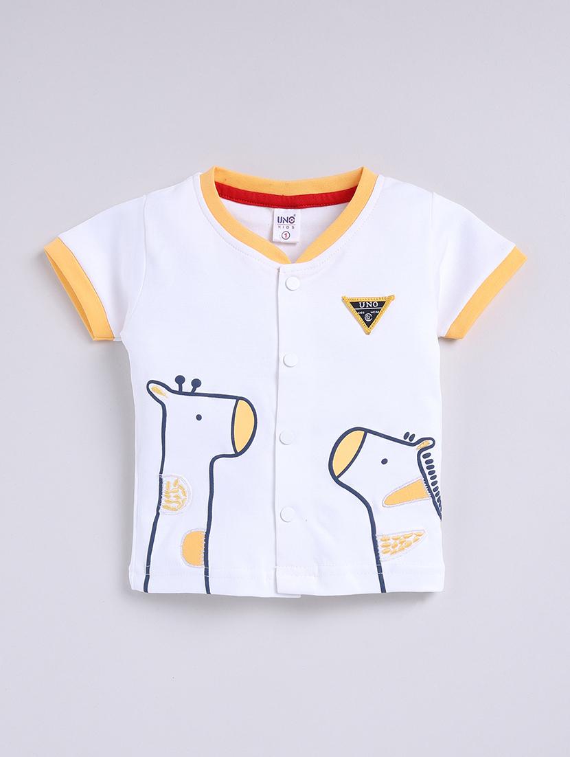 kids white cotton shorts set - 21484565 - Standard Image - 2