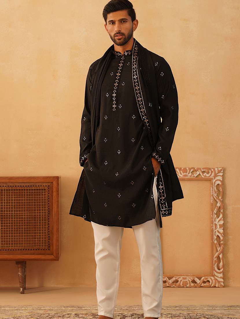 men embroidered kurta pyjama ethnic wear set - 21484719 -  Standard Image - 2