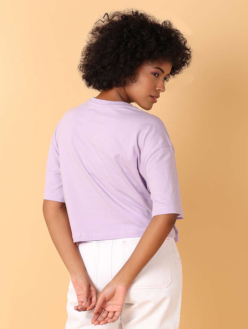 women crew neck graphic crop t-shirt - 21484888 -  Standard Image - 2