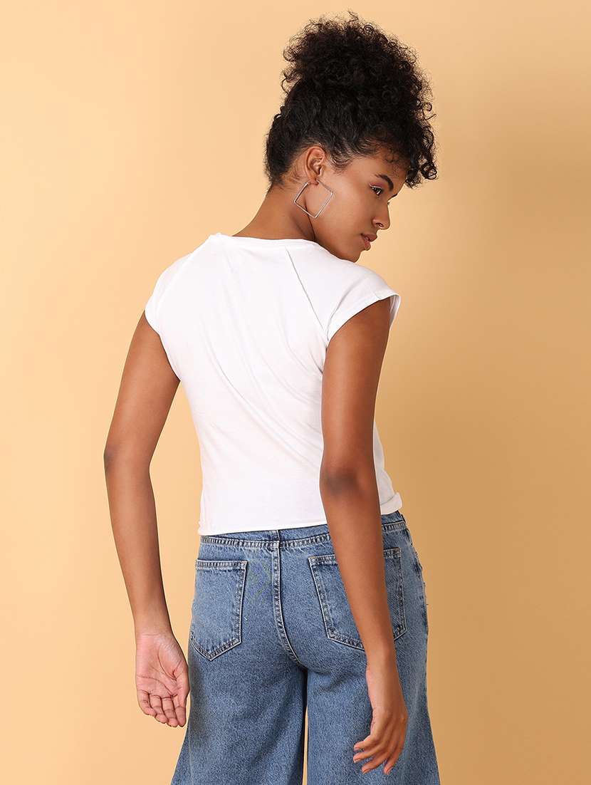 women crew neck graphic crop t-shirt - 21484897 -  Standard Image - 2