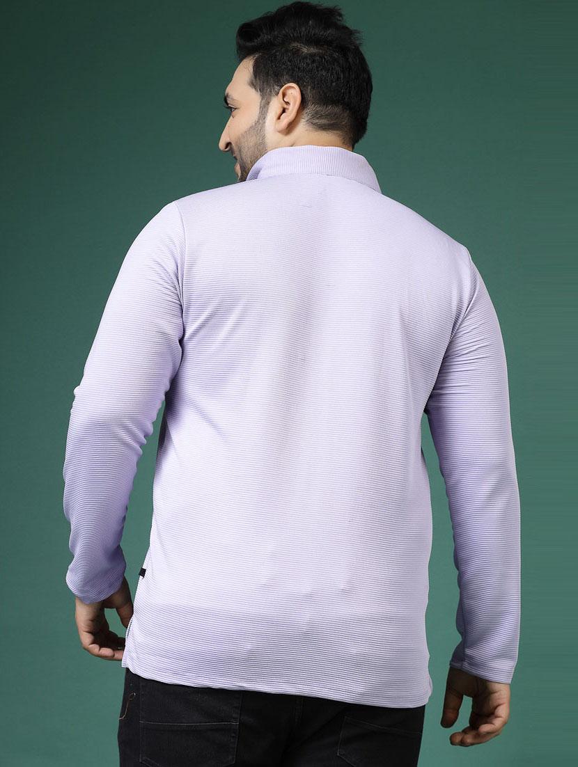 men long sleeved solid plus size t-shirt - 21484906 - Standard Image - 2