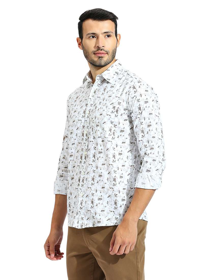 men long sleeved printed casual shirt - 21484958 - Standard Image - 2