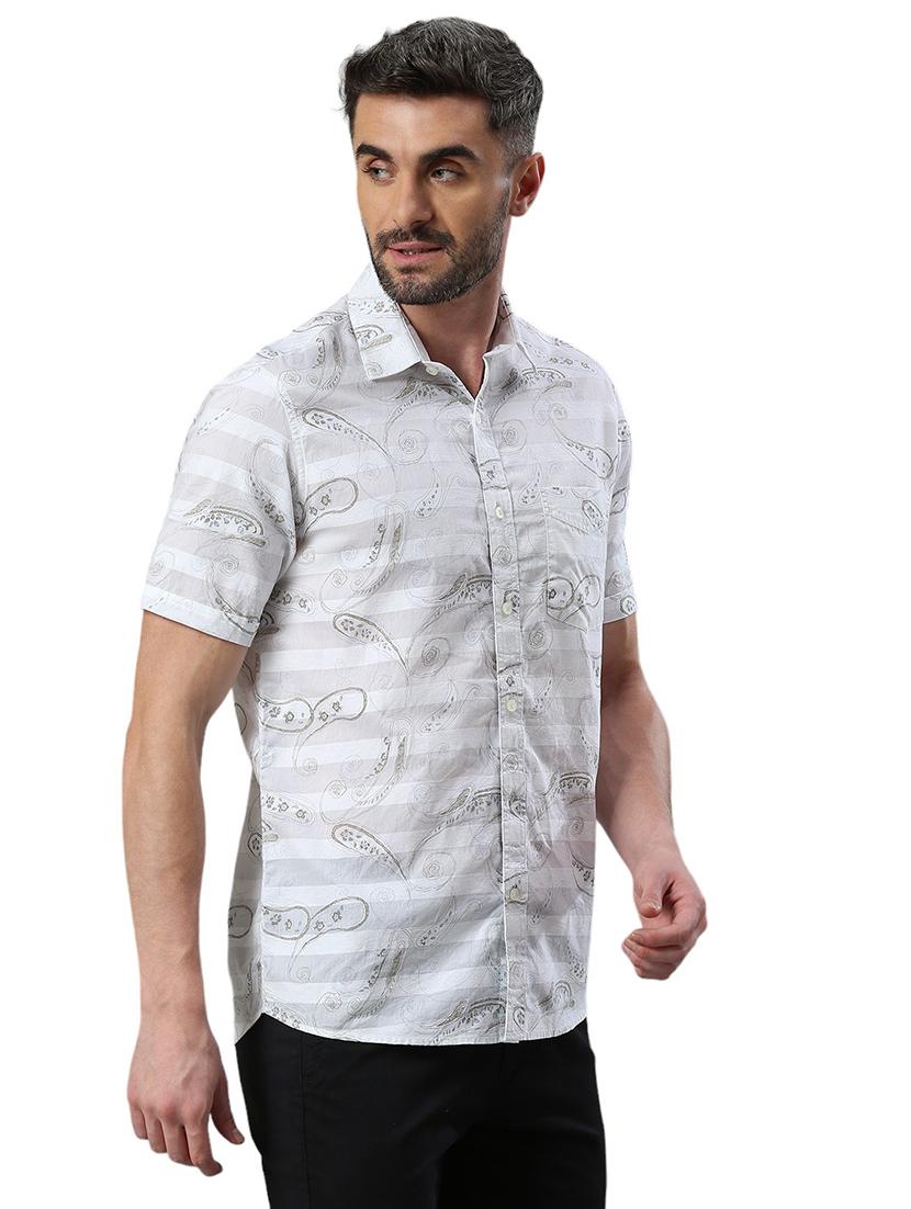 men short sleeved printed casual shirt - 21485030 - Standard Image - 2