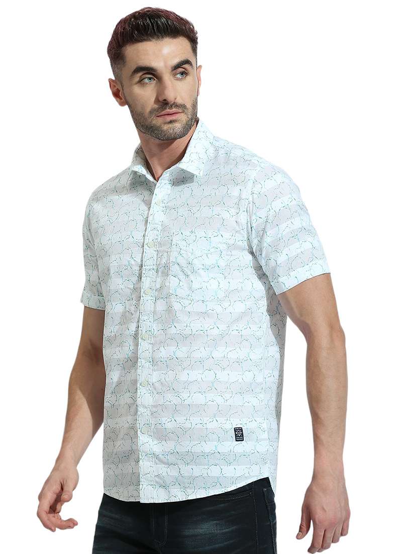 men short sleeved printed casual shirt - 21485031 - Standard Image - 2