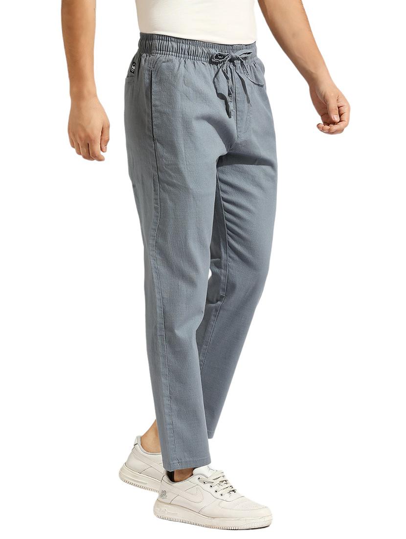 men solid mid rise chinos - 21485065 - Standard Image - 2
