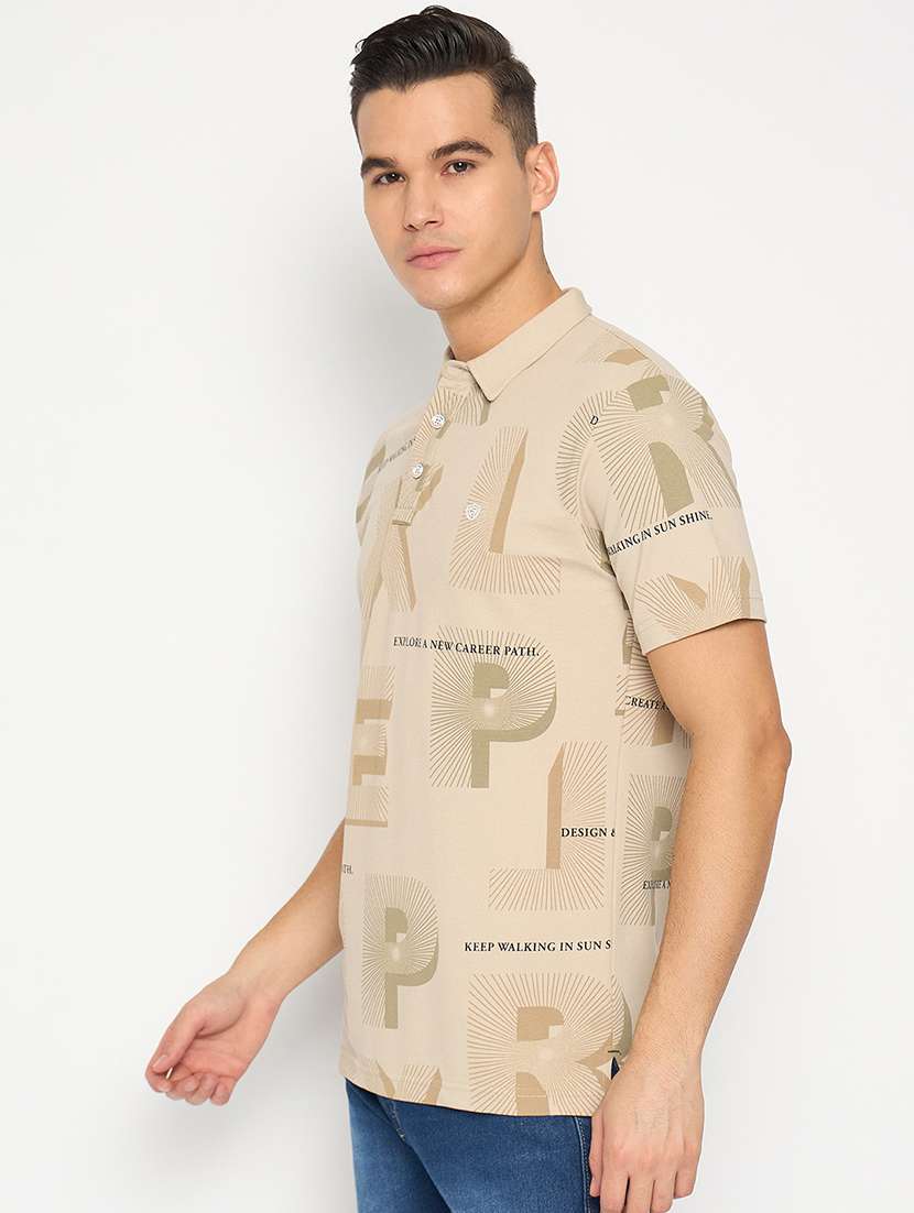 men all over printed polo t-shirt - 21485153 - Standard Image - 2