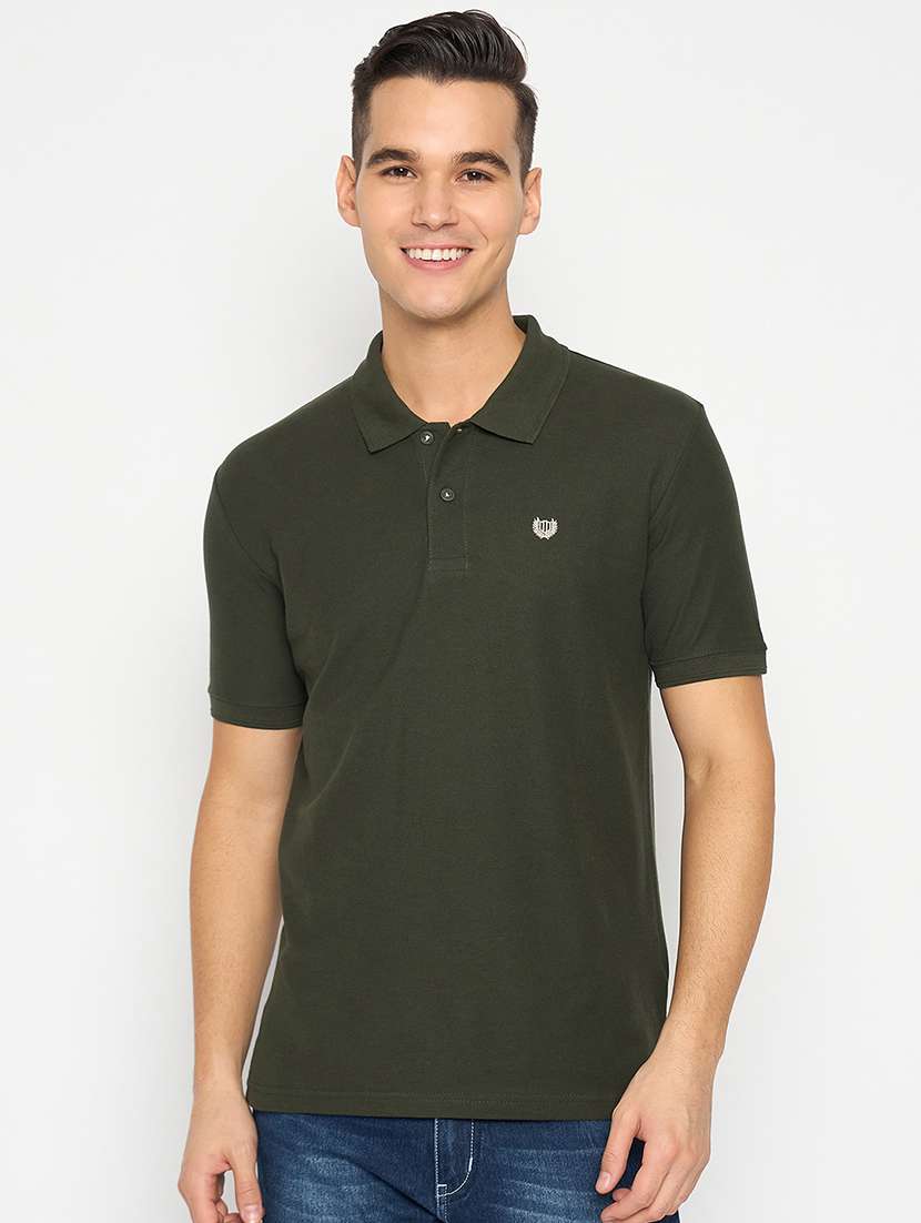 men green plain t-shirt