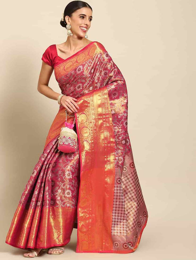 women self design kanjivaram saree