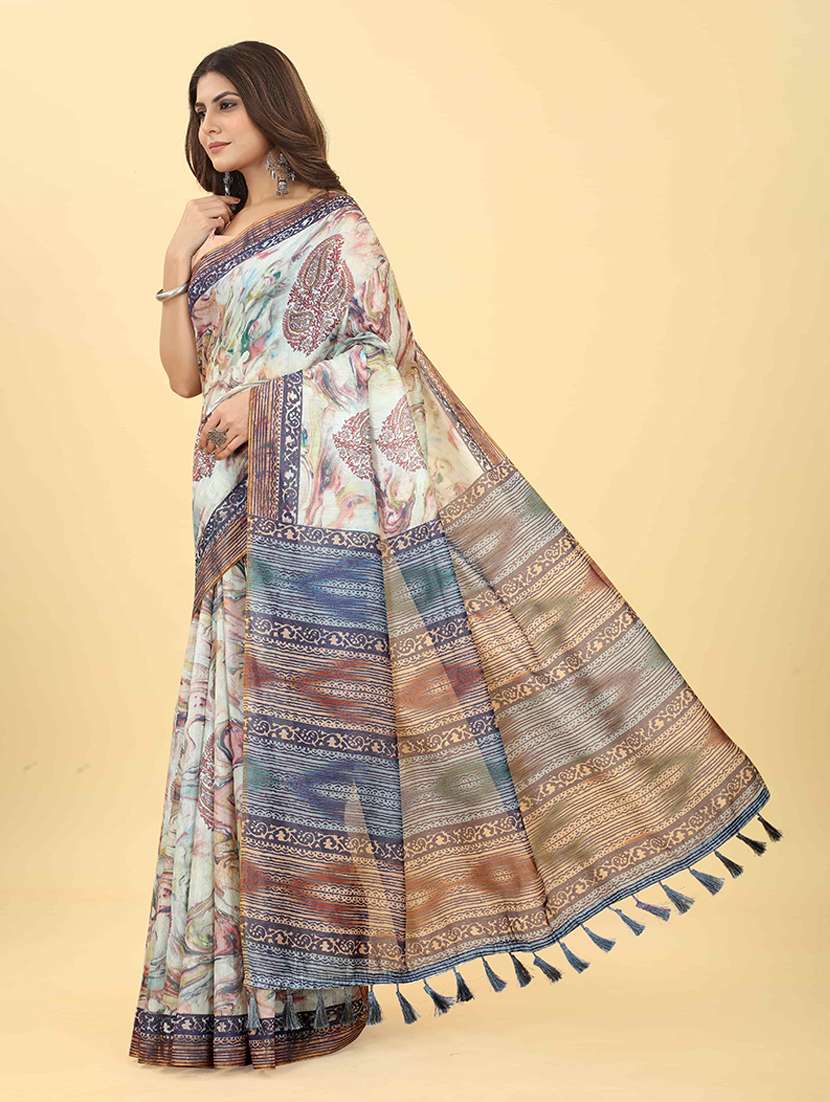 women multi color printed saree - 21485227 -  Standard Image - 2