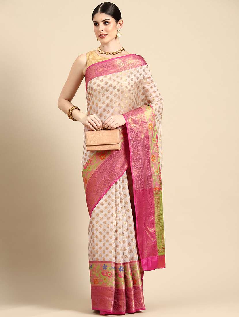 women self design banarasi saree