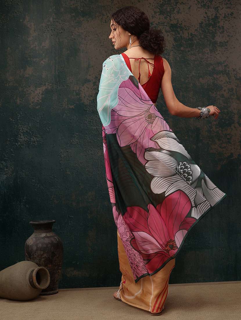 women floral printed saree - 21485499 -  Standard Image - 2
