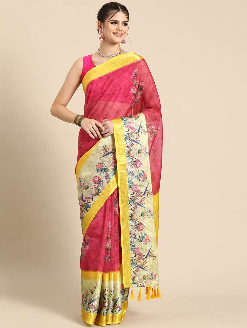 women self-designed bordered saree