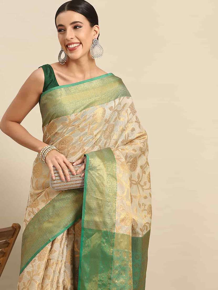 green tissue mysore silk saree - 21485990 -  Standard Image - 2
