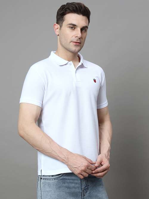 men solid short sleeve polo t-shirt - 21486163 - Standard Image - 0