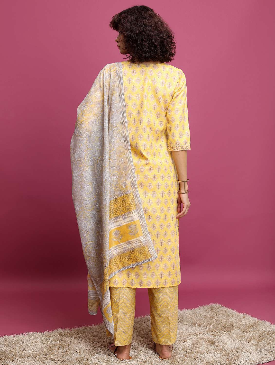 women kurta palazzo set with dupatta - 21486414 -  Standard Image - 2