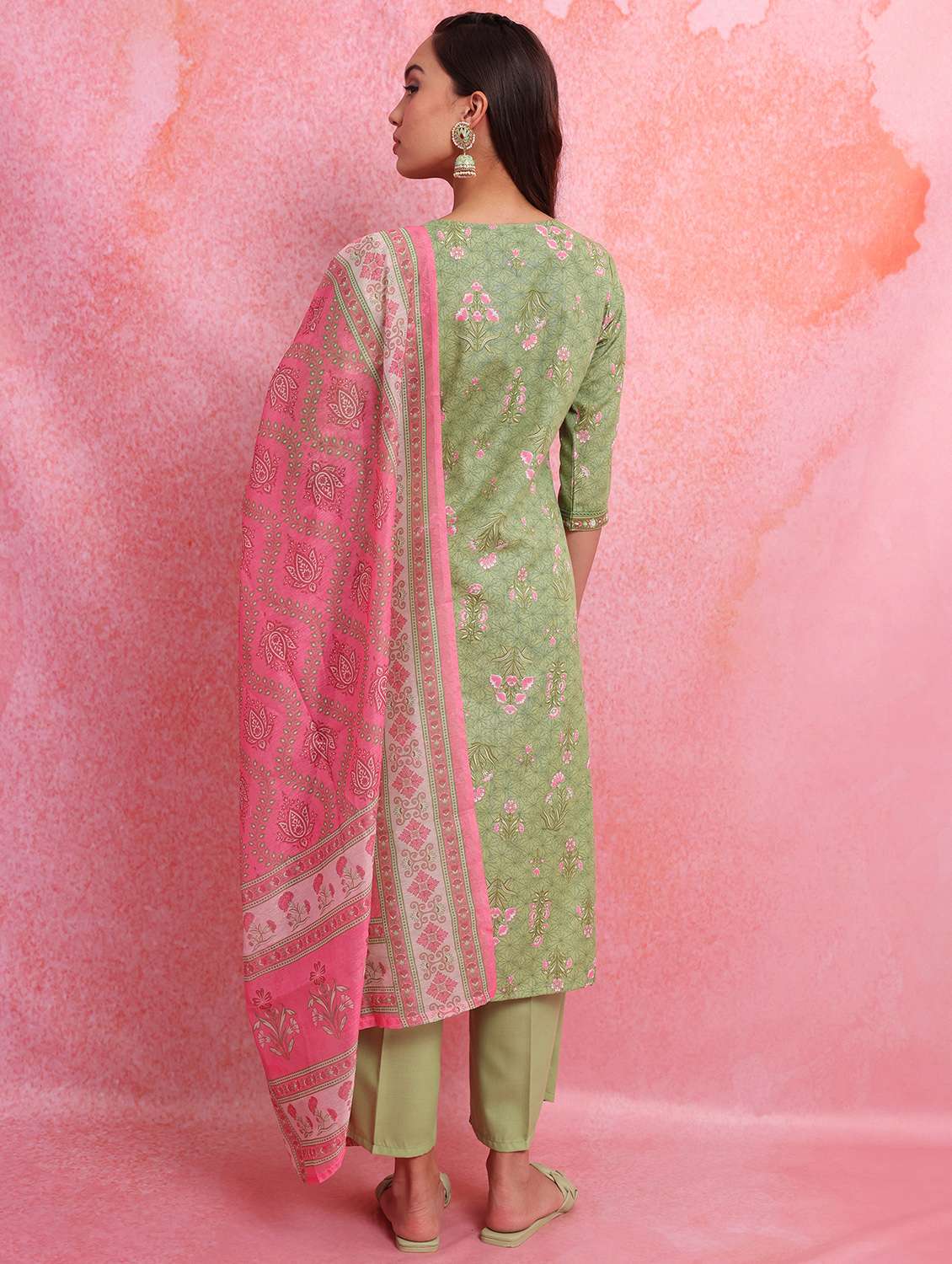 women printed kurta palazzo set with dupatta - 21486460 -  Standard Image - 2