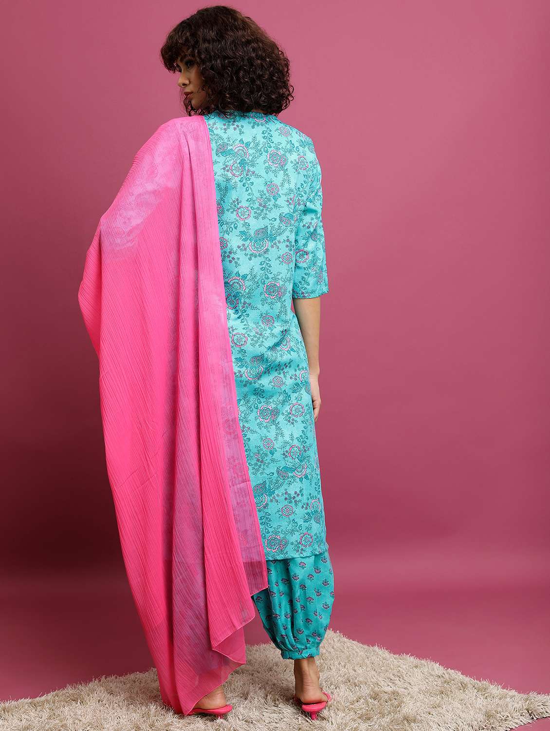 women floral printed kurta salwar set with dupatta - 21486480 -  Standard Image - 2