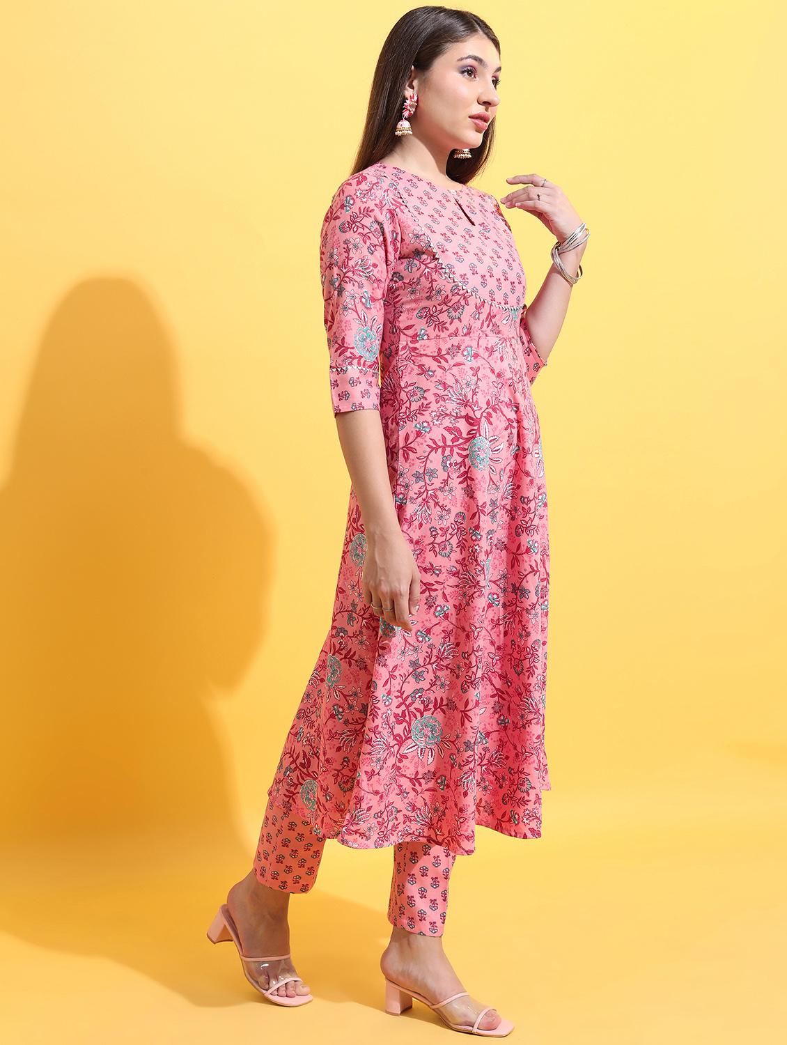 women pink kurta pant set with dupatta - 21486499 - Standard Image - 2