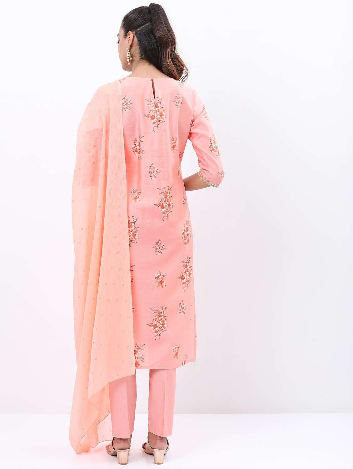 women floral kurta pant set with dupatta - 21486544 - Standard Image - 2