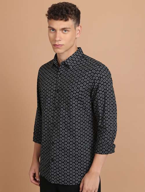 men collared printed casual shirt - 21486731 -  Standard Image - 0