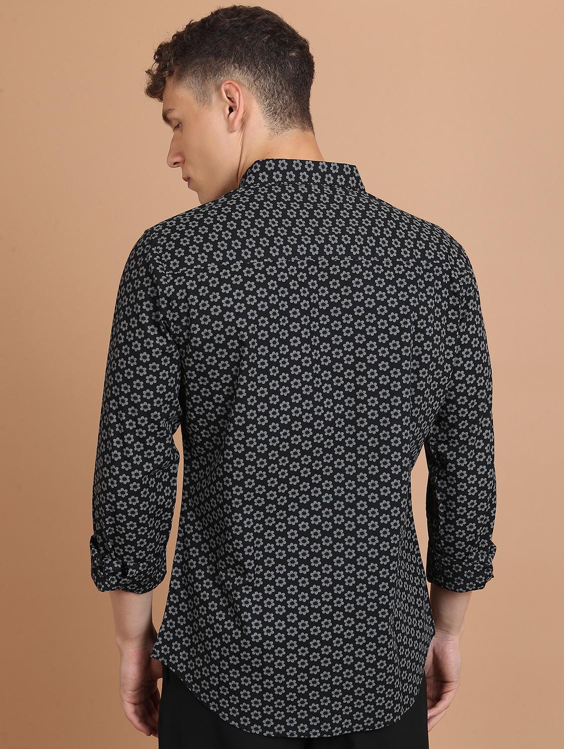 men collared printed casual shirt - 21486731 - Standard Image - 2