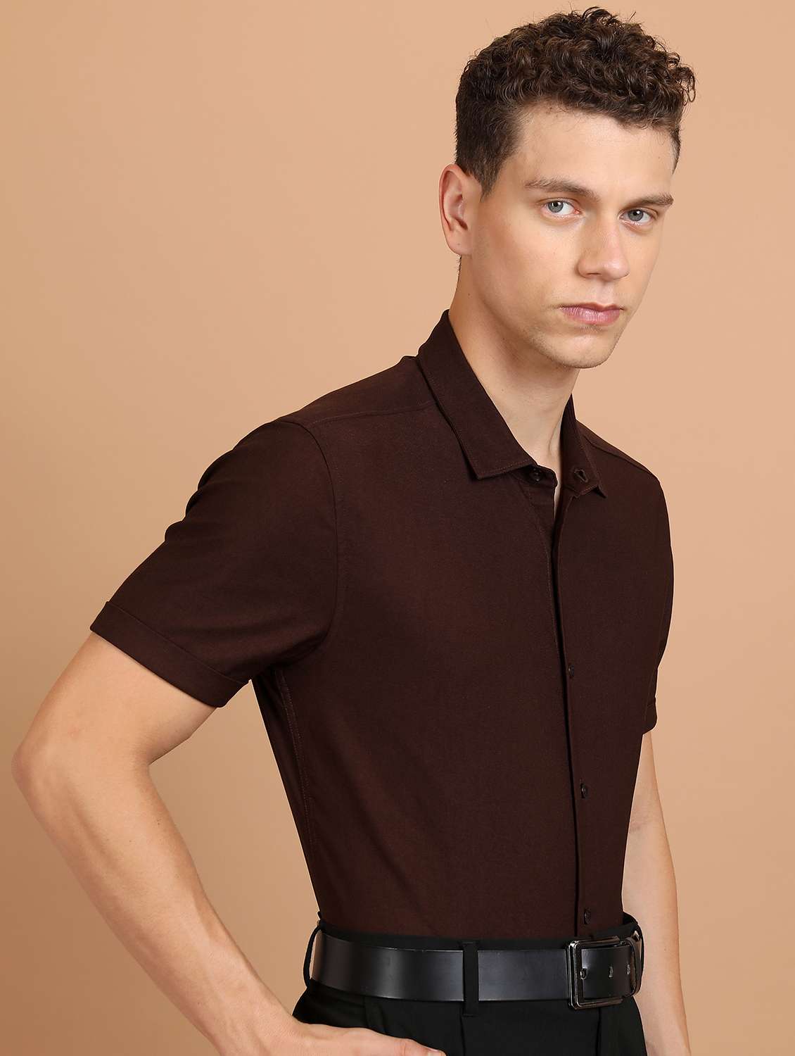 men solid checks casual shirt - 21486747 -  Standard Image - 2