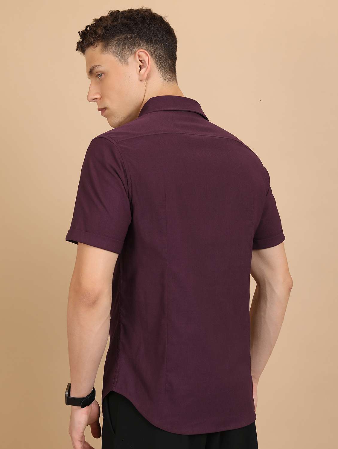 men solid checks casual shirt - 21486748 -  Standard Image - 2