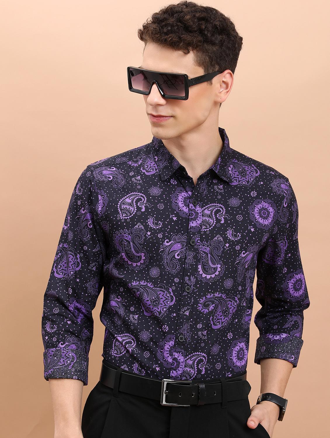 men collared printed casual shirt - 21486784 -  Zoom Image - 0
