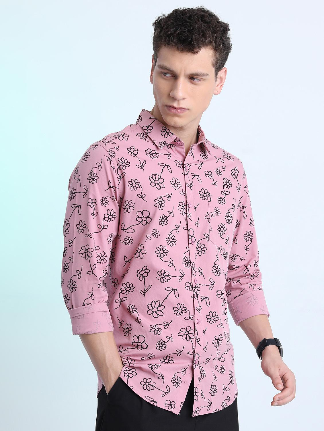 men collared printed casual shirt - 21486794 -  Zoom Image - 0