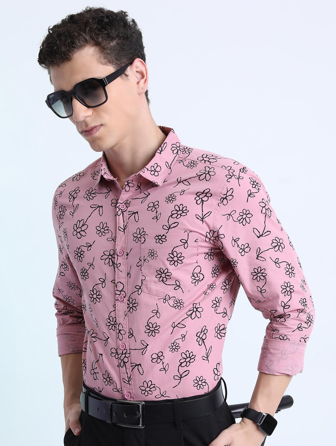 men collared printed casual shirt - 21486794 - Standard Image - 2