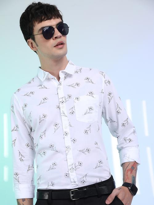 men collared printed casual shirt - 21486797 -  Standard Image - 0